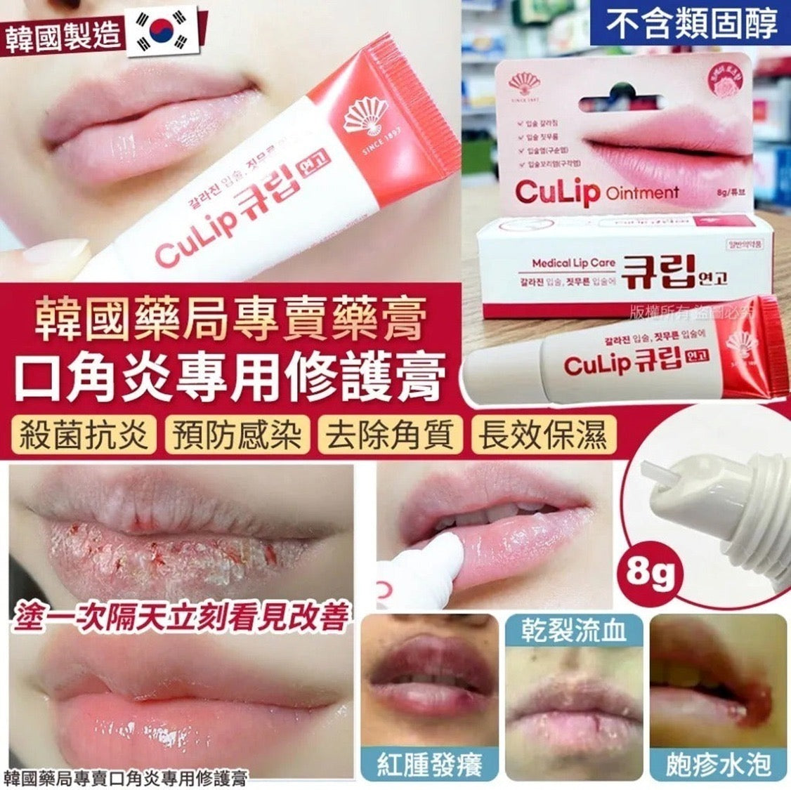 現貨❤️韓國藥房必入DongHua 唇部膏藥 8g (玫瑰香)