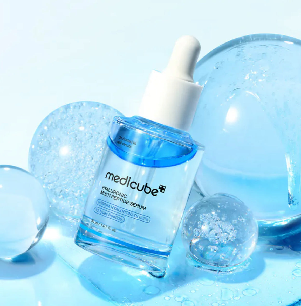 現貨❤️韓國MEDICUBE 玻尿酸胜肽雙層爆水藍瓶精華30ML
