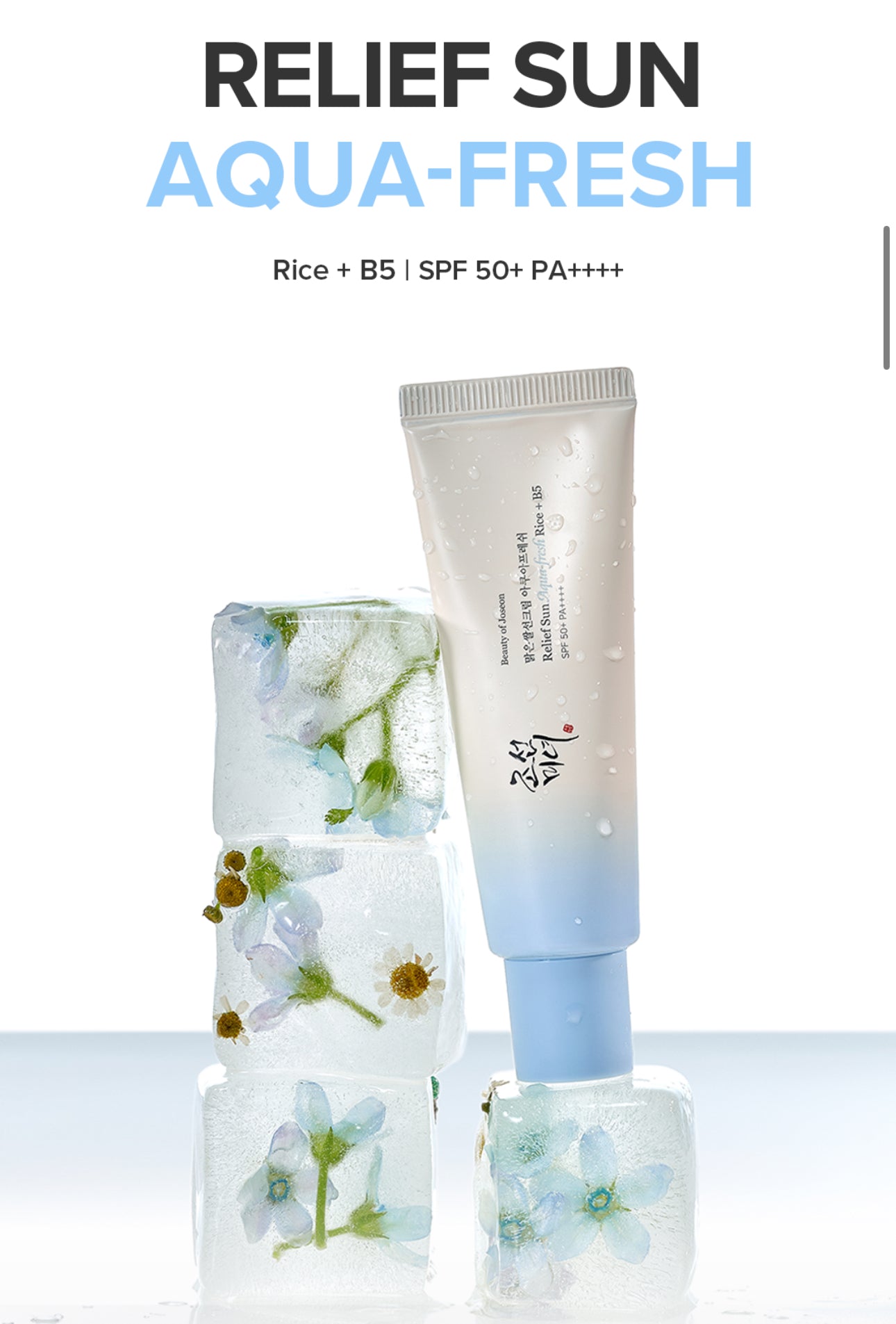 現貨❤️BEAUTY OF JOSEON 大米籽水+維他命B5 輕盈水潤防曬霜 SPF50+ PA++++ 50ML