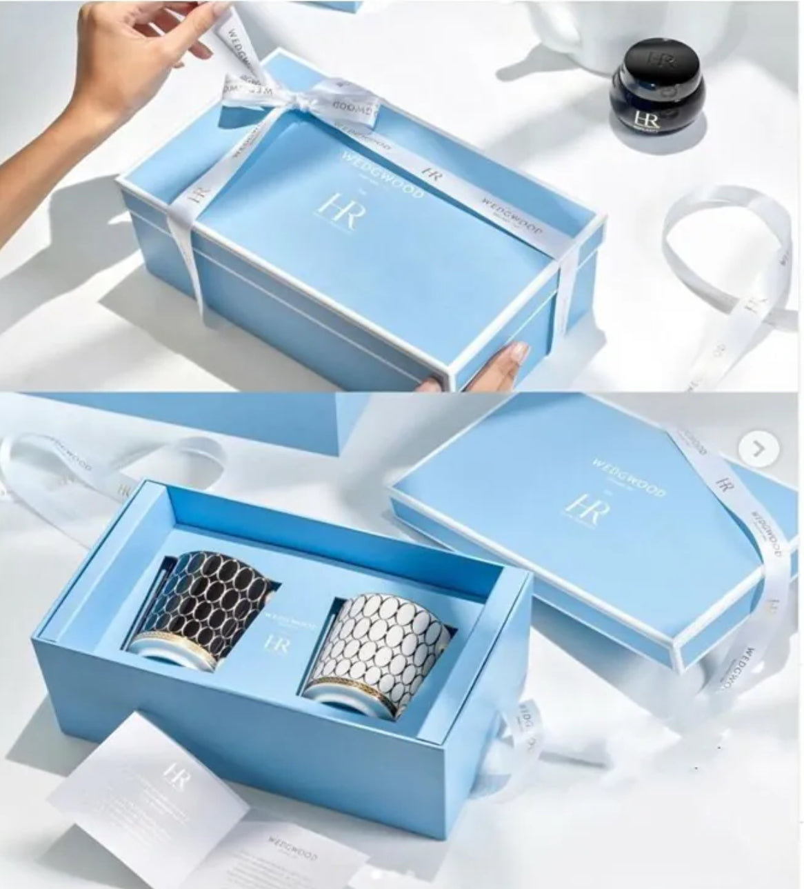 現貨❤️HR 赫蓮娜 x WEDGWOOD 皇家浮雕金邊聯名茶具禮盒組 (專櫃)