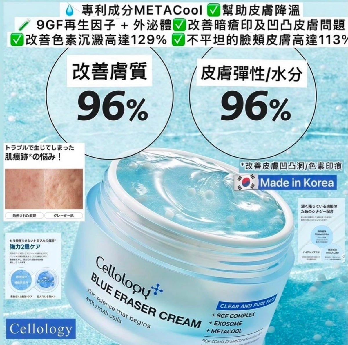 現貨❤️Cellology BLUE ERASER淡印修復水凝霜50ml