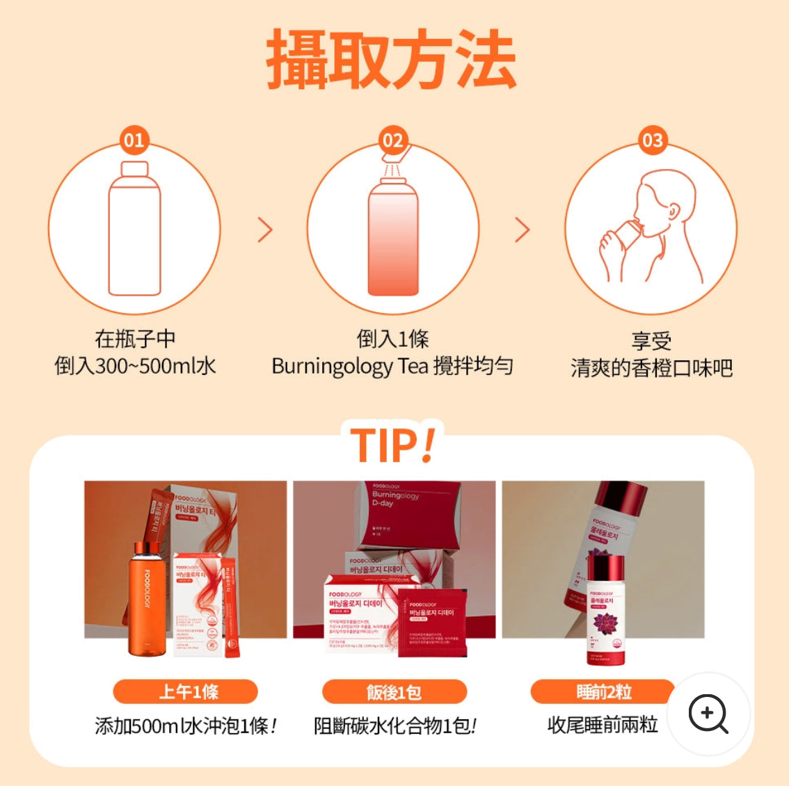 現貨❤️FOODOLOGY Burningology Tea益生菌燃脂香橙茶 7000mg*15包 (15日份)