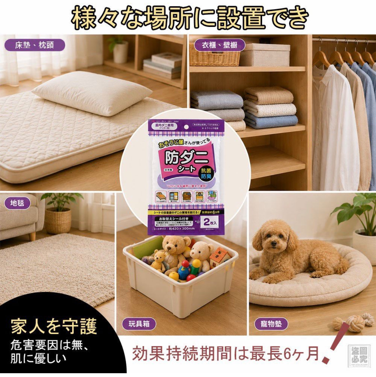現貨❤️日本原裝製造 專業長效除蟎片(1袋)