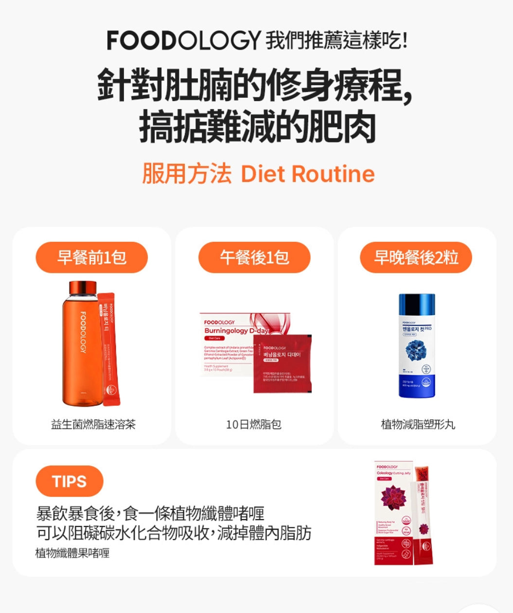 現貨❤️FOODOLOGY Burningology Tea益生菌燃脂香橙茶 7000mg*15包 (15日份)