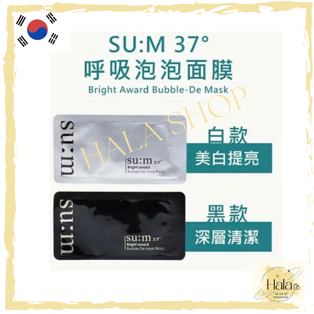 韓國SU:M37°三合一排毒美白泡泡面膜 4ml x 10包