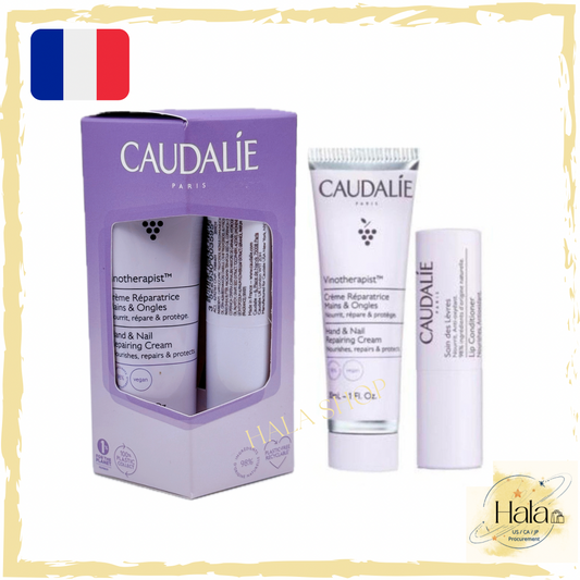 現貨❤️法國🇫🇷Caudalie葡萄籽手霜30ml+潤唇膏4.5ml套裝