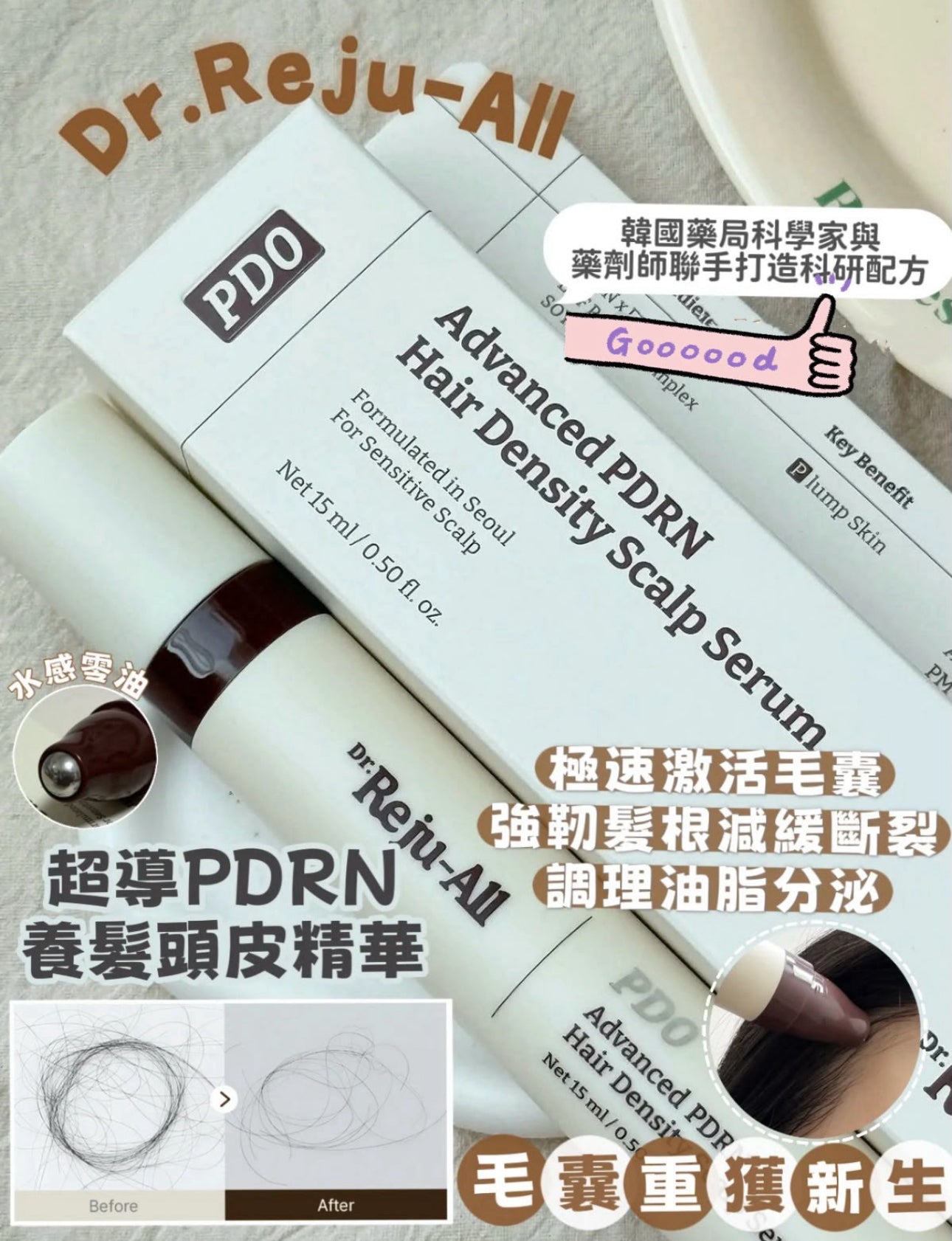 現貨❤️韓國藥局最新品Dr.Reju-All 頭皮豐盈精華15ml