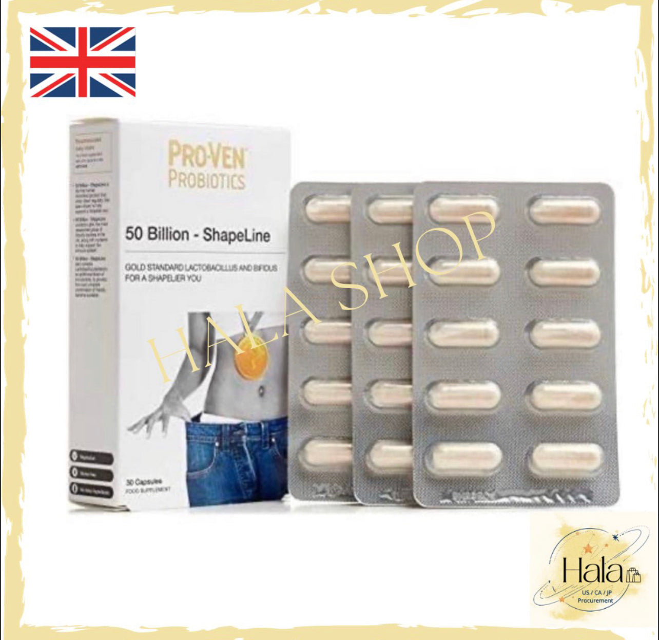 現貨❤️英國PROVEN ShapeLine纖體 500億 益生菌膠囊 30粒/盒