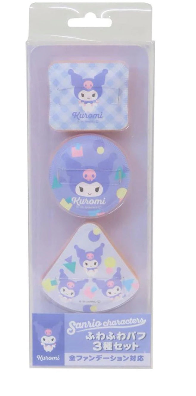 現貨❤️日本限定 🇯🇵Sanrio三麗鷗 氣墊粉撲 遮瑕粉撲 化妝海綿 3件組