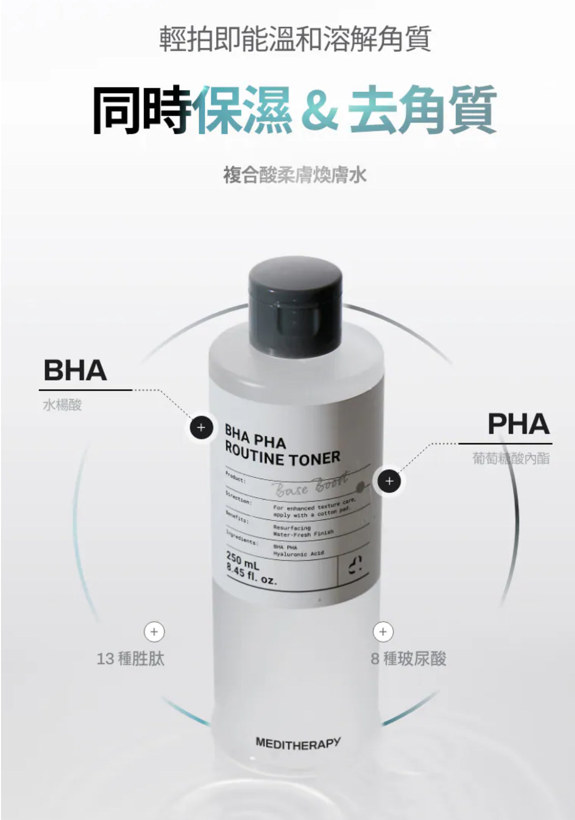 現貨❤️韓國MEDITHERAPY BHA+PHA每日拋光化妝水/複合酸柔膚煥膚水 250ml