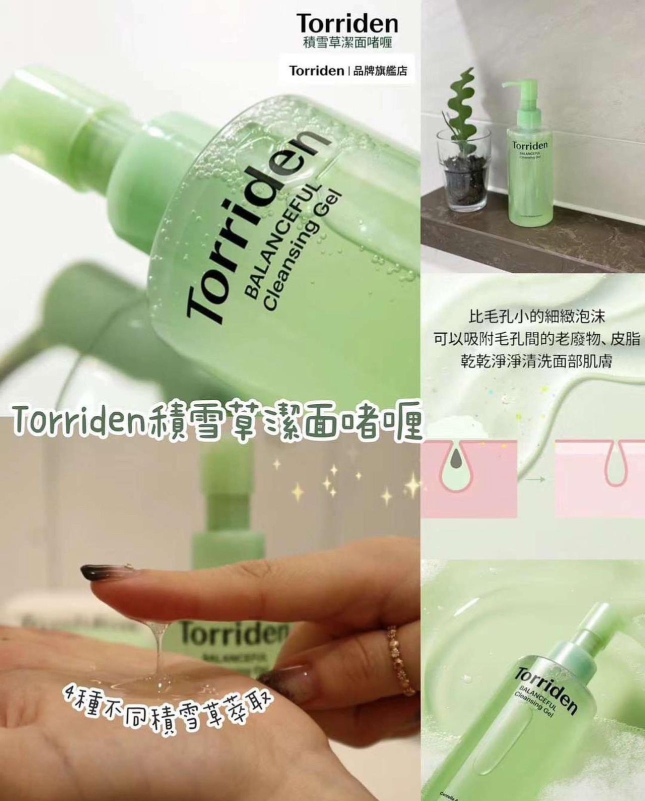 現貨❤️Torriden💚積雪草潔面啫喱200ml