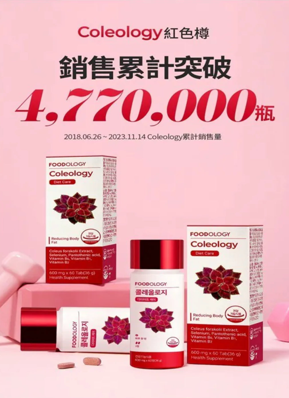 現貨❤️1樽60粒 🇰🇷FOODOLOGY Coleology五彩蘇植物纖體睡眠片（一個月份量）