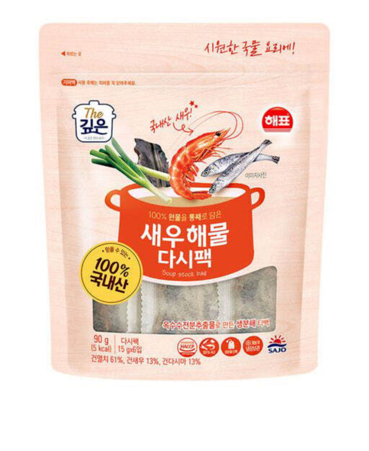 現貨❤️韓國【SAJO】高湯包-鮮蝦昆布鯷魚湯料包 15g克(10入)