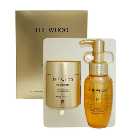 韓國🇰🇷Whoo后 新款 拱辰享抗皺氣墊防曬蜜粉套 （限量套） 
13g 新款+1支卸妝油50ml
