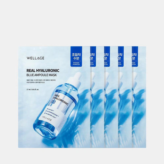 現貨❤️Wellage 100%透明質酸保濕安瓶精華面膜 一盒5片
