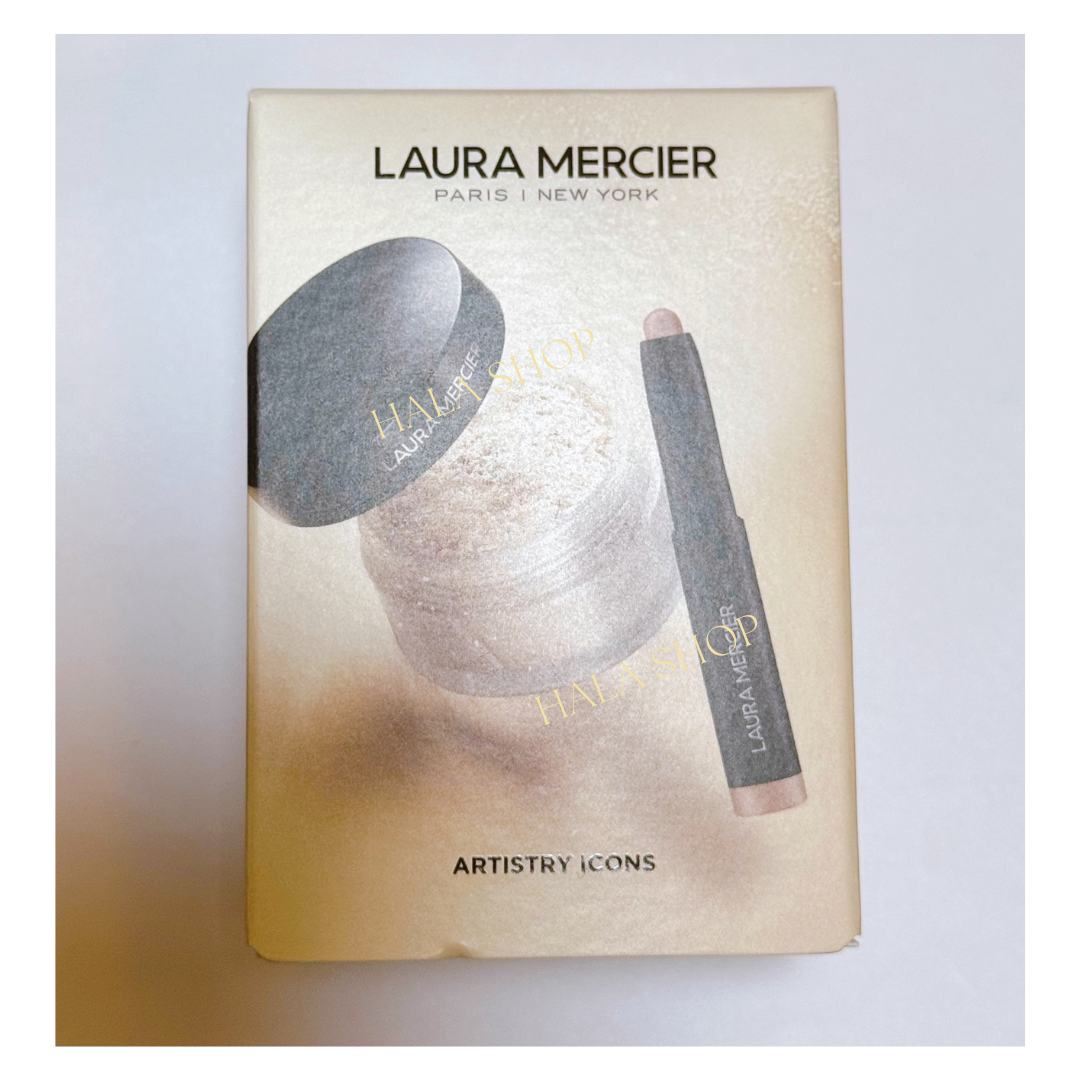 現貨❤️LAURA MERCIER  鑽光幻魅眼影筆 Rose Gold 1g ＋煥顏透明蜜粉組 9.3g